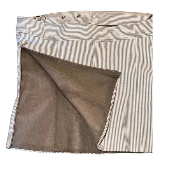 New Zara Pinstriped Button Strapless Corset Blouse Top Womens Small - Picture 6 of 7